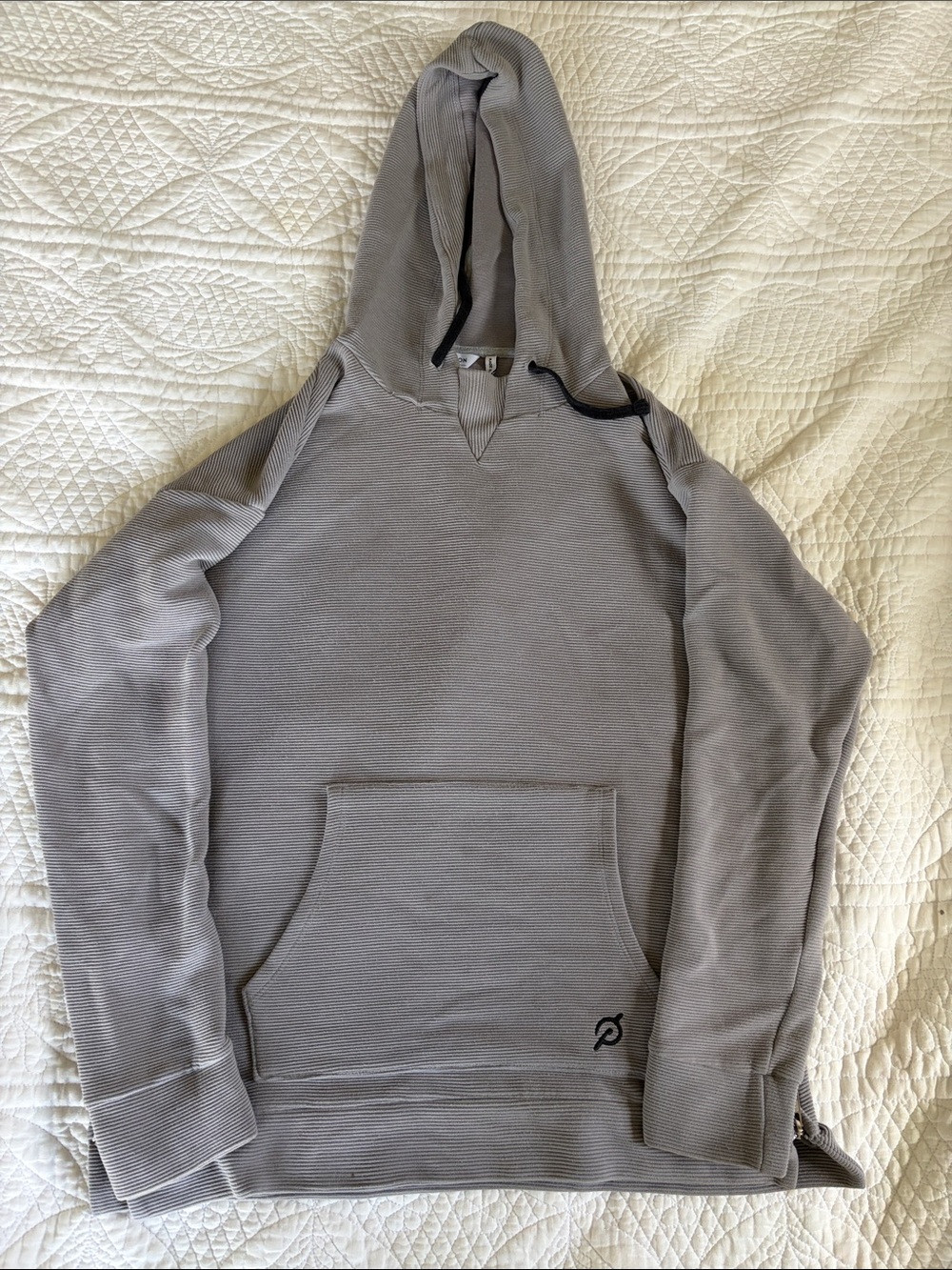 Women’s Light Gray Hooded Pullover Sweatshirt by Peloton